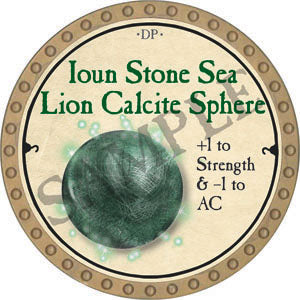 Ioun Stone Sea Lion Calcite Sphere - 2022 (Gold) - C170