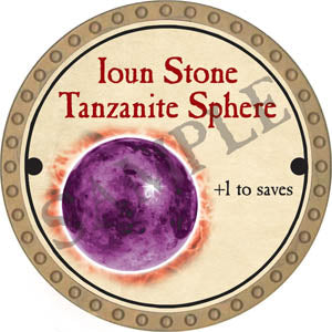Ioun Stone Tanzanite Sphere - 2017 (Gold) - C189