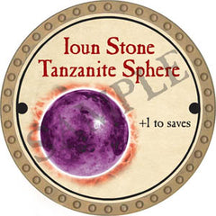 Ioun Stone Tanzanite Sphere - 2017 (Gold) - C189