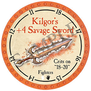 Kilgor's +4 Savage Sword - 2024 (Orange) - C164