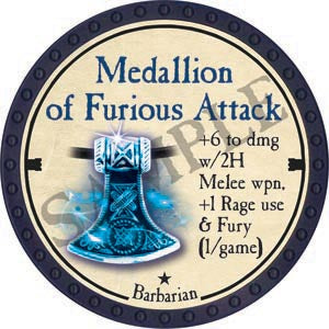 Medallion of Furious Attack - 2020 (Blue) - C132