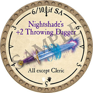 Nightshade's +2 Throwing Dagger - 2021 (Gold) - C193
