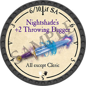 Nightshade's +2 Throwing Dagger - 2021 (Onyx) - C203