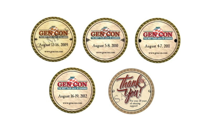 Gen Con Promo & Thank You! Set (5 tokens) - C203