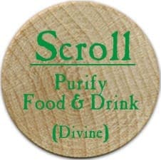 Scroll Purify Food & Drink - 2005a (Wooden) - C37