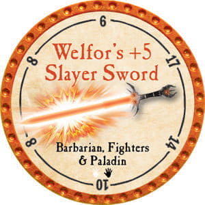 Welfor’s +5 Slayer Sword - 2014 (Orange) - C139