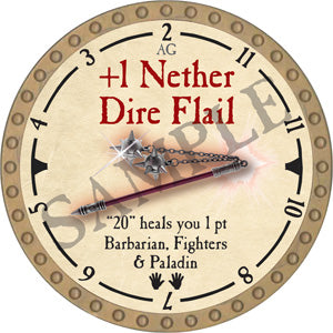 +1 Nether Dire Flail - 2019 (Gold)