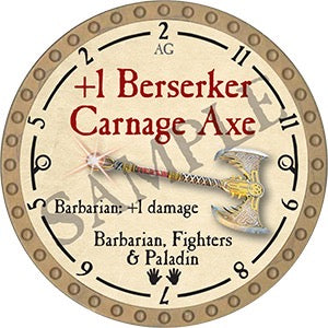 +1 Berserker Carnage Axe - 2023 (Gold)