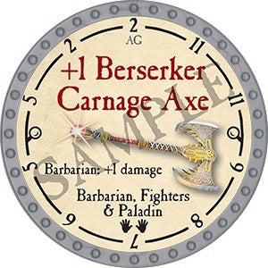 +1 Berserker Carnage Axe - 2023 (Platinum)