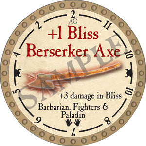 +1 Bliss Berserker Axe - 2018 (Gold) - C17