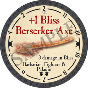 +1 Bliss Berserker Axe - 2018 (Onyx) - C26