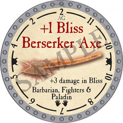 +1 Bliss Berserker Axe - 2018 (Platinum) - C37