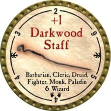 +1 Darkwood Staff - 2009 (Gold)