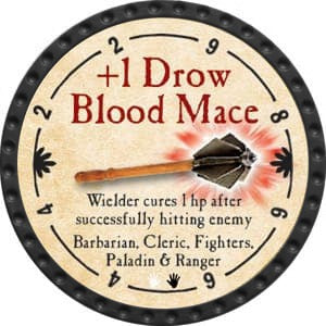 +1 Drow Blood Mace - 2015 (Onyx) - C26