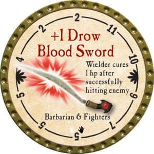 +1 Drow Blood Sword - 2015 (Gold) - C74