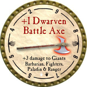 +1 Dwarven Battle Axe - 2012 (Gold)