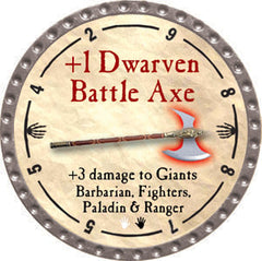 +1 Dwarven Battle Axe - 2012 (Platinum) - C37