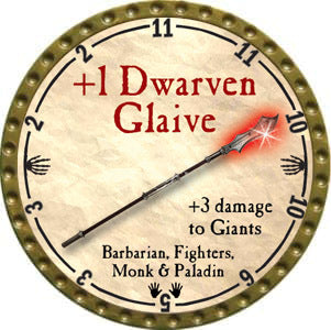 +1 Dwarven Glaive - 2012 (Gold)