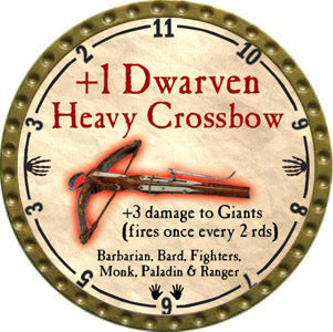 +1 Dwarven Heavy Crossbow - 2012 (Gold)