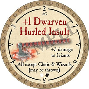 +1 Dwarven Hurled Insult - 2021 (Gold)