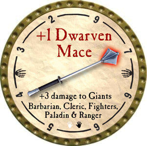 +1 Dwarven Mace - 2012 (Gold) - C74