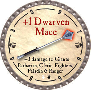 +1 Dwarven Mace - 2012 (Platinum) - C37