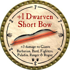 +1 Dwarven Short Bow - 2012 (Gold)