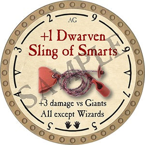 +1 Dwarven Sling of Smarts - 2021 (Gold)