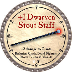 +1 Dwarven Stout Staff - 2012 (Platinum) - C37
