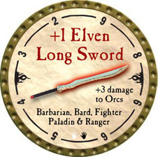 +1 Elven Long Sword - 2010 (Gold)