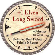 +1 Elven Long Sword - 2010 (Platinum) - C37