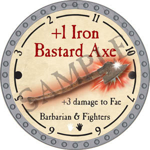 +1 Iron Bastard Axe - 2017 (Platinum)