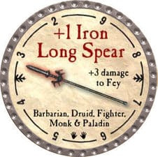 +1 Iron Long Spear - 2009 (Platinum)