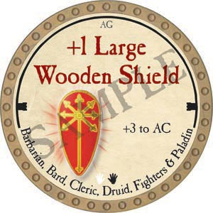 +1 Large Wooden Shield - 2020 (Gold)