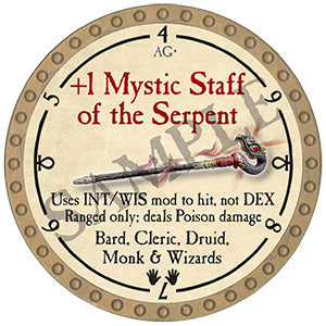 +1 Mystic Staff of the Serpent - 2024 (Gold)