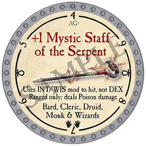 +1 Mystic Staff of the Serpent - 2024 (Platinum)