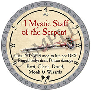 +1 Mystic Staff of the Serpent - 2024 (Platinum)