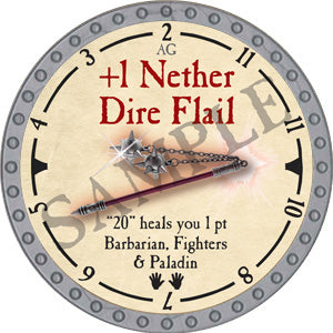 +1 Nether Dire Flail - 2019 (Platinum)