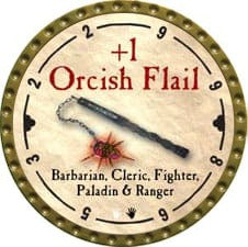+1 Orcish Flail - 2008 (Gold)