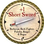 +1 Short Sword - 2008 (Gold)