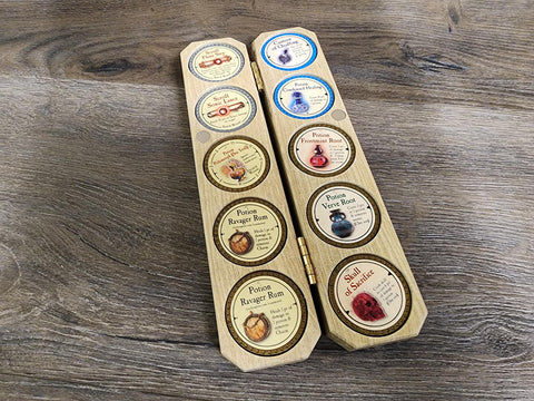 Medium Clamshell Token Holder - Light Limba Wood (10 Tokens)