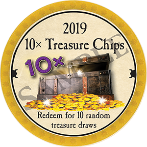 10x Treasure Chips - 2020 (Dark Yellow) - T