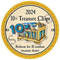 10x Treasure Chips - 2024 (Dark Yellow) - T