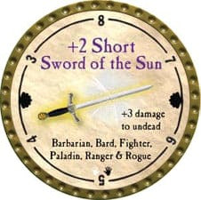 +2 Short Sword of the Sun - 2011 (Gold) - UR