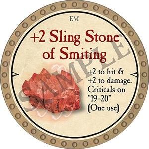 +2 Sling Stone of Smiting - 2021 (Gold)