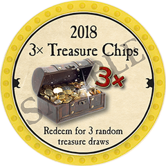 3x Treasure Chips - 2019 (Yellow) - Unusable