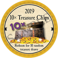 10x Treasure Chips - 2019 (Dark Yellow) - Unusable