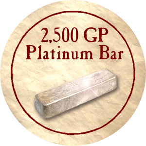 2,500 GP Platinum Bar (Gold)