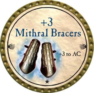+3 Mithral Bracers - 2012 (Gold)