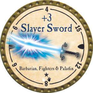 +3 Slayer Sword - 2014 (Gold) - C26